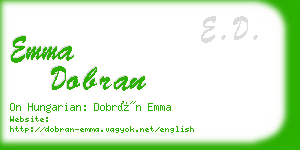 emma dobran business card